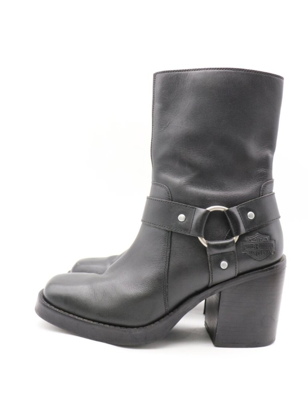 Harley-Davidson Zelta Harness Women’s Size 6.5 M Black Leather Heeled  Boots - Picture 5 of 12